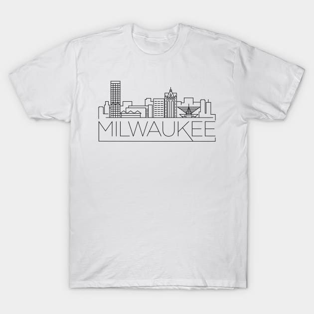 Milwaukee minimal skyline T-Shirt by kursatunsal